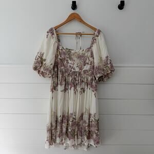 NWT! Antonio Melani Heidi Linen Blossom Floral Mini Dress Size 8